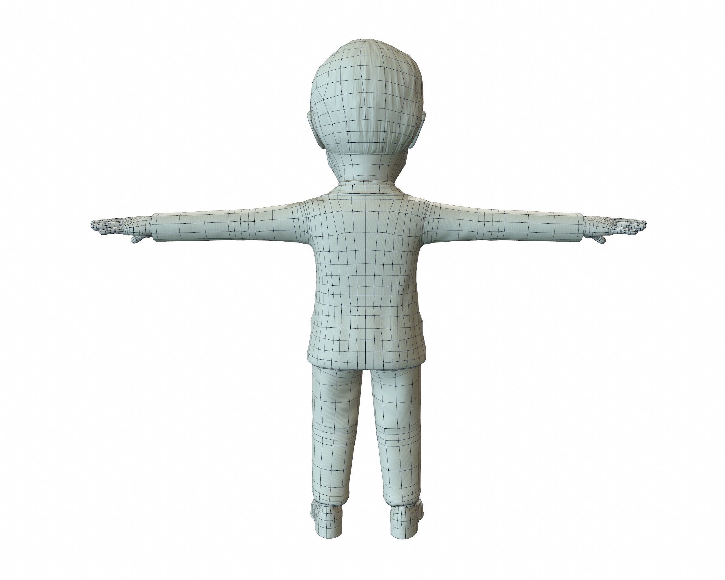 Jimmy Carter 3D caricature Low-poly 3D model_15