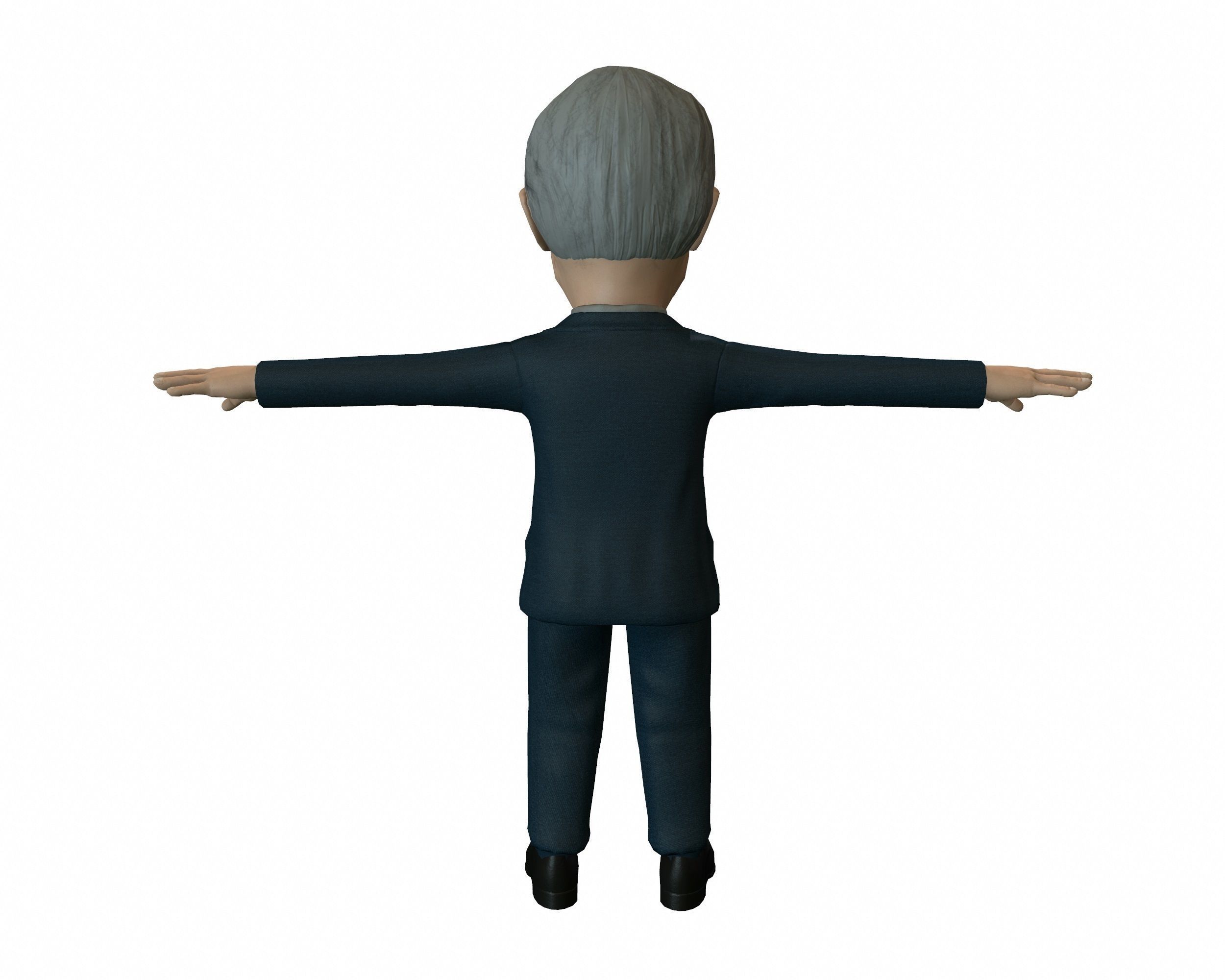 Jimmy Carter 3D caricature Low-poly 3D model_13