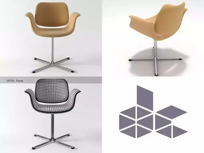 EJ 205 Flamingo Chair 3D model