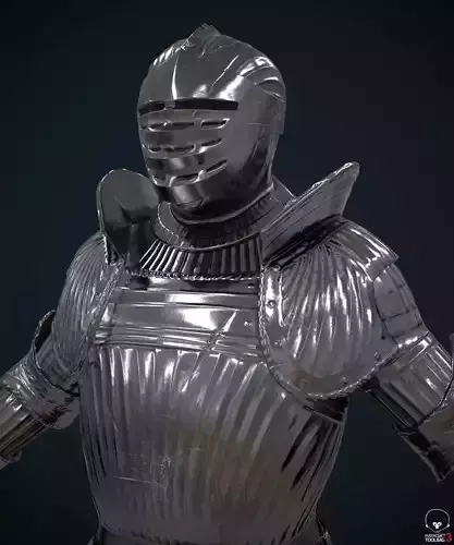 Maximilian armor Low-poly 3D model