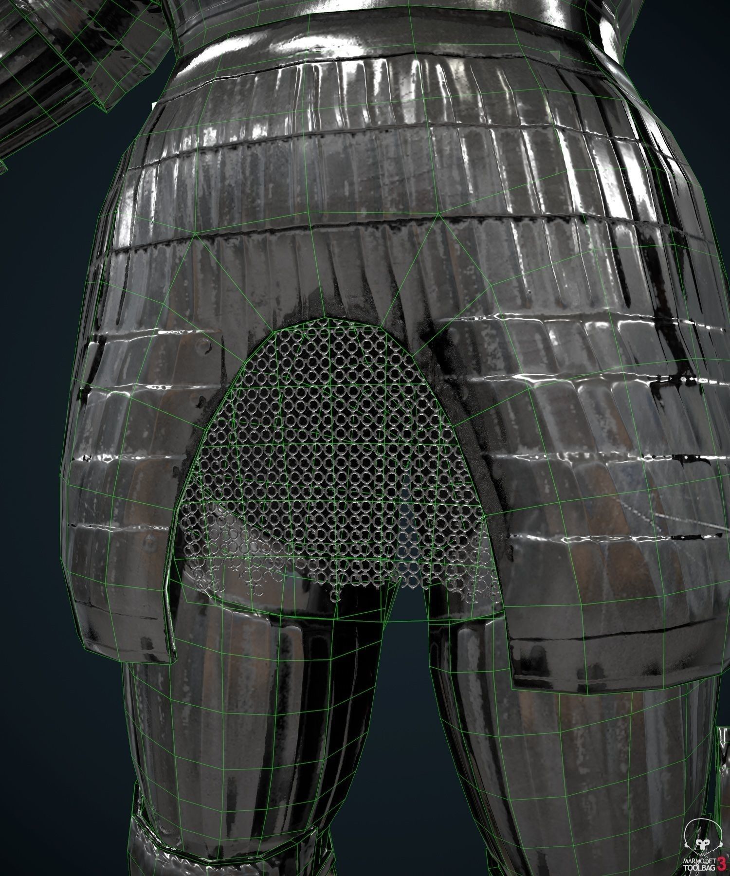 Maximilian armor Low-poly 3D model_7