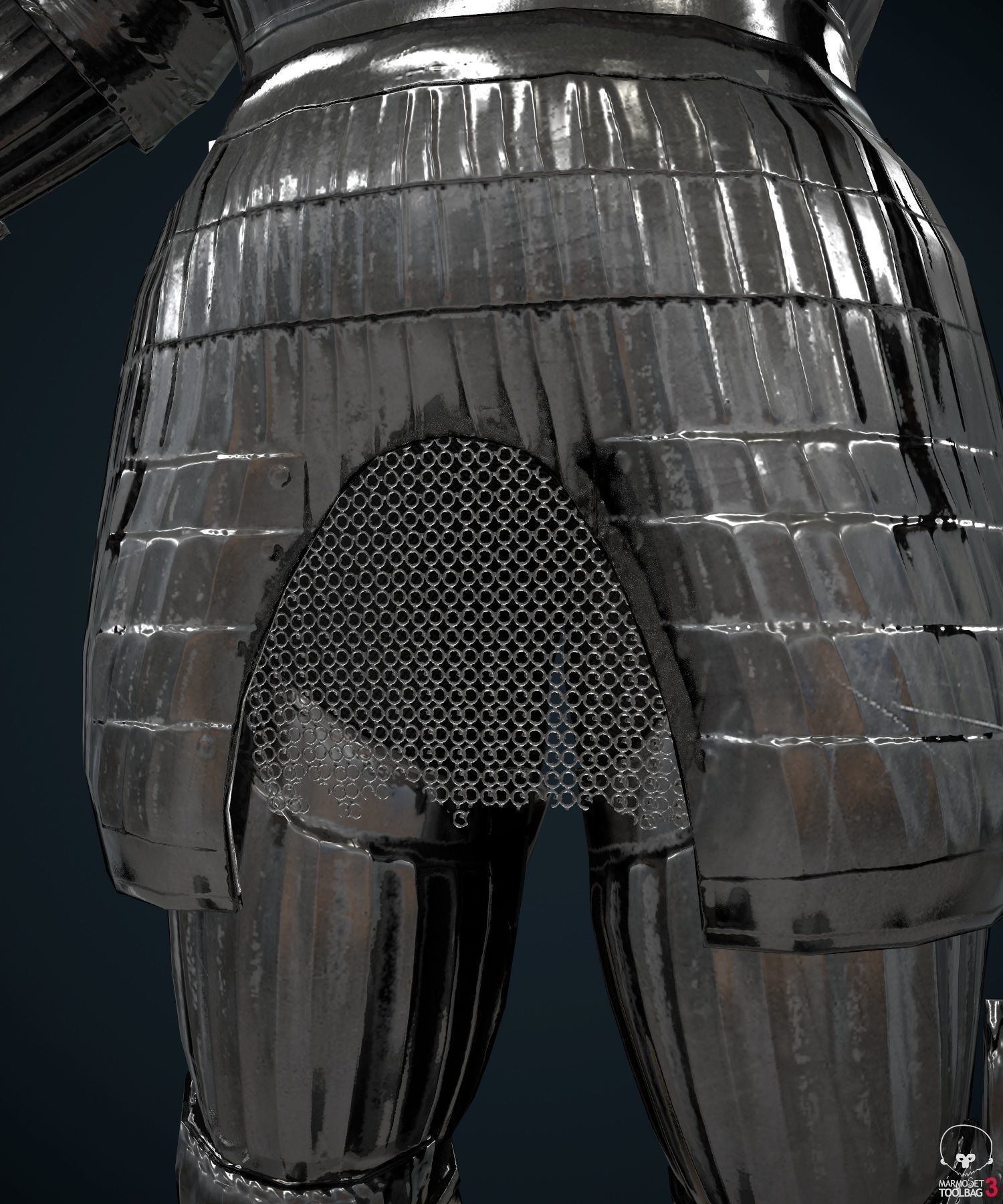 Maximilian armor Low-poly 3D model_6