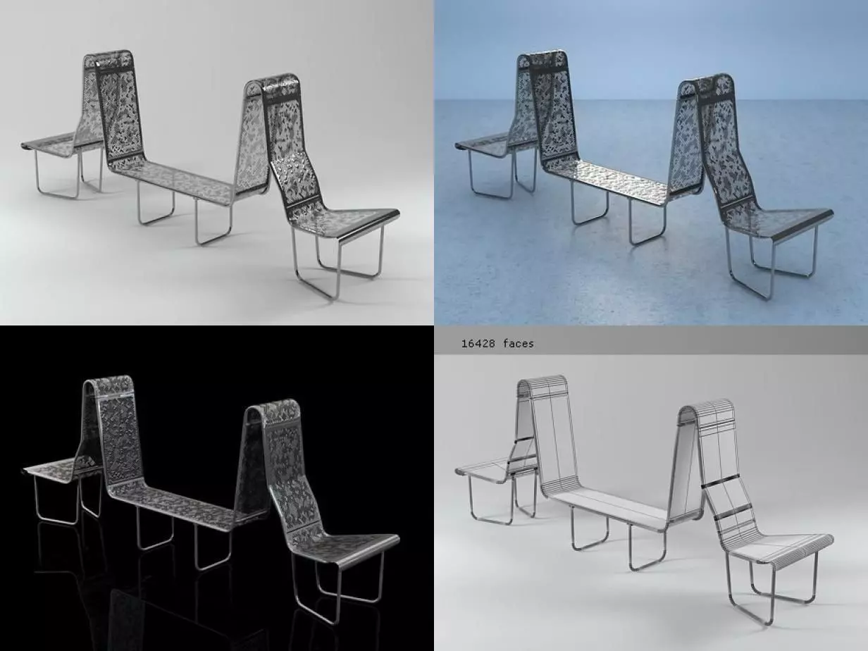 The Swiss Benches - The Philosopher 3D model_0