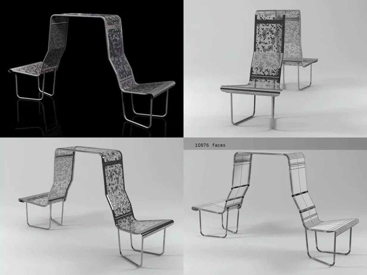 The Swiss Benches - The Banker 3D model_0