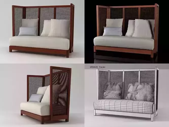 Suzy Wong Loveseat 3D model