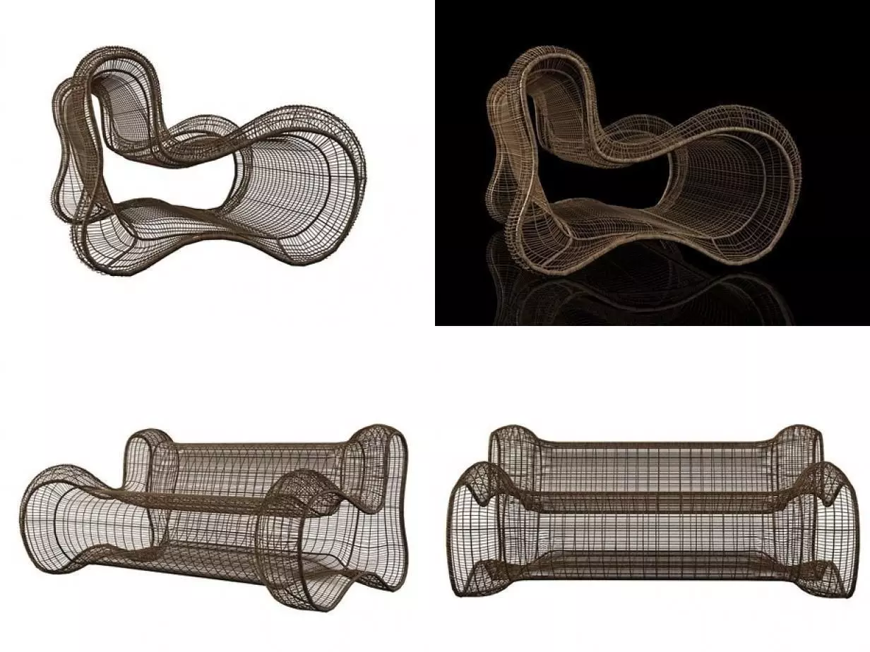 Pigalle Loveseat 3D model_0