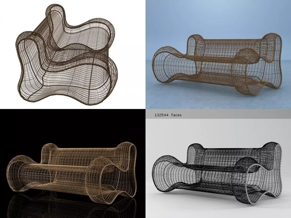 Pigalle Loveseat 3D model_1