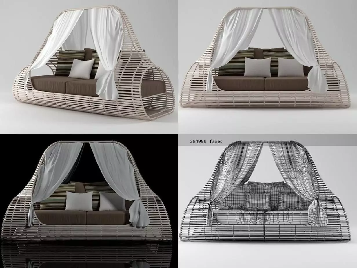 Lolah Daybed 3D model_0