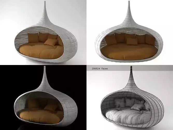 Onion hanging bed with pillows