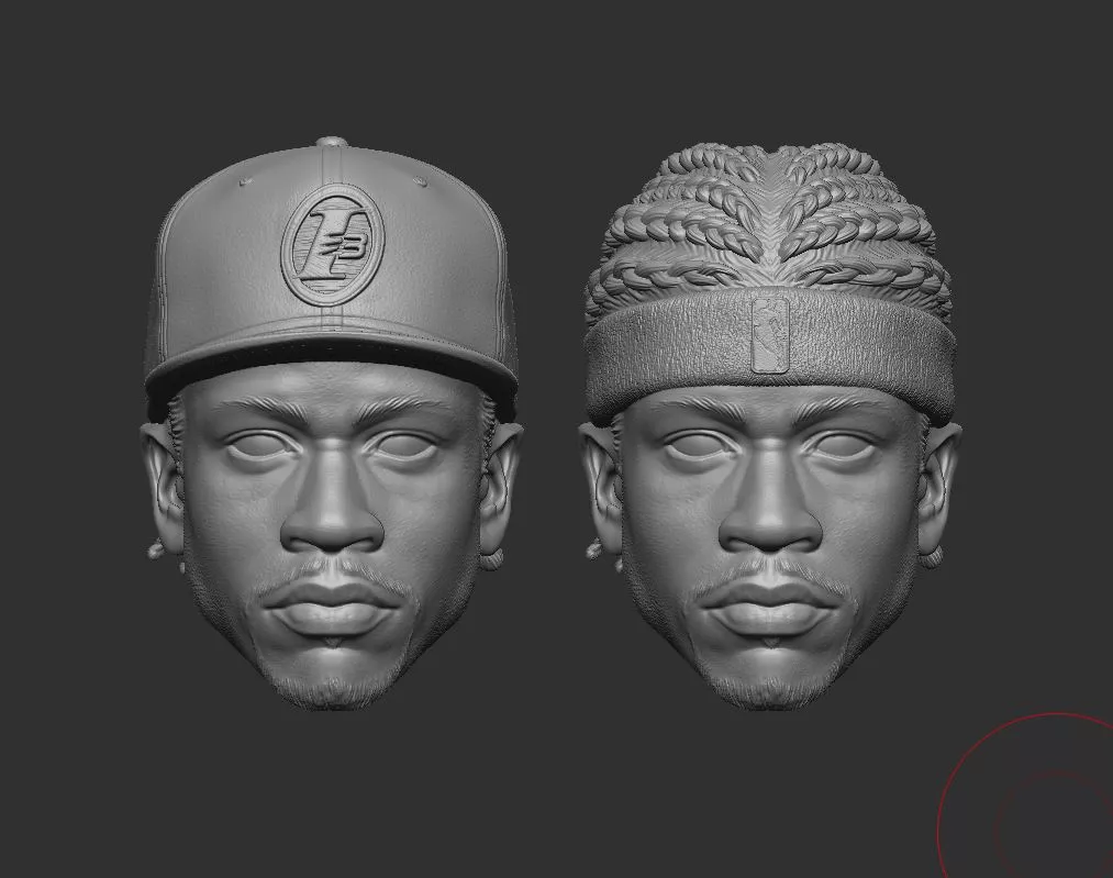 Allen Iverson Headsculpt for Action Figures 3D print model