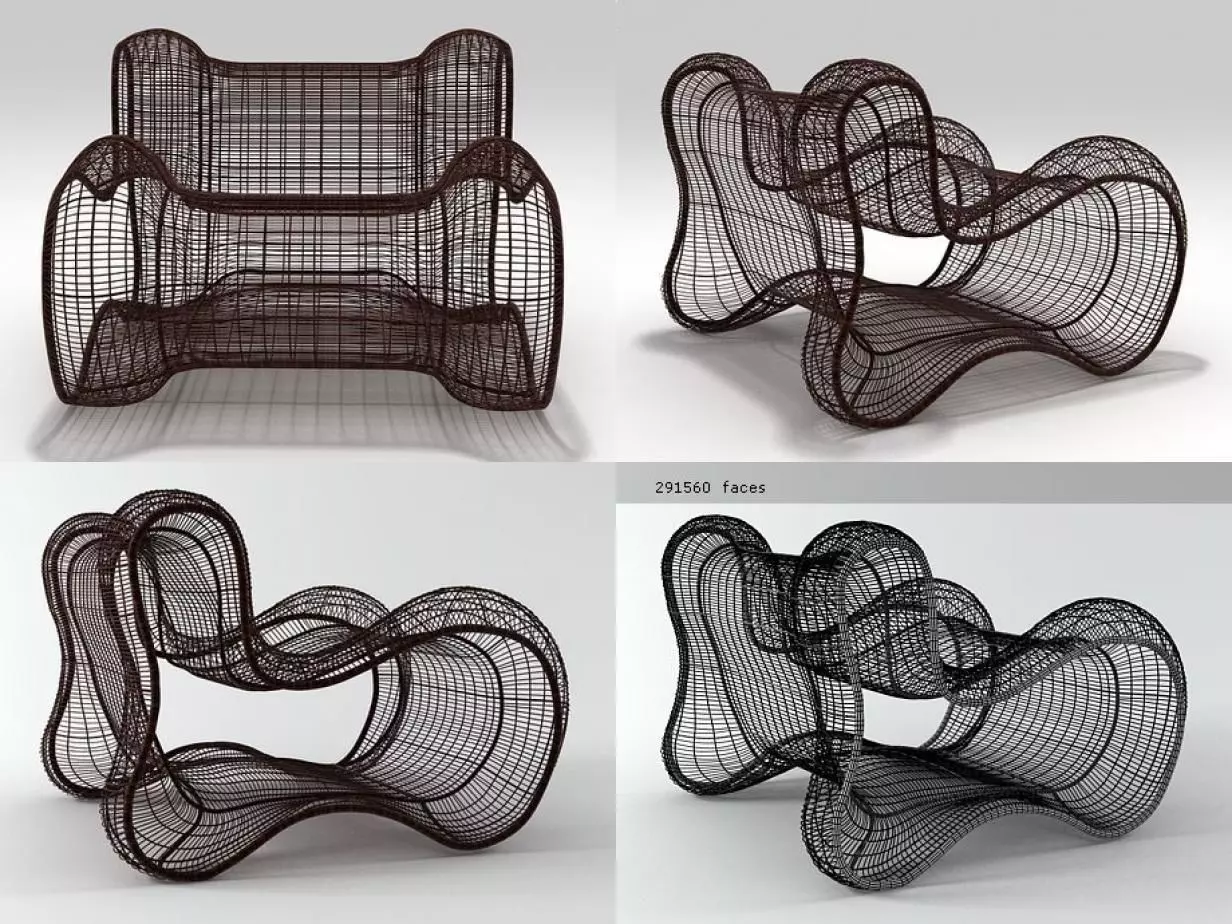 Pigalle Easy Armchair 3D model_0