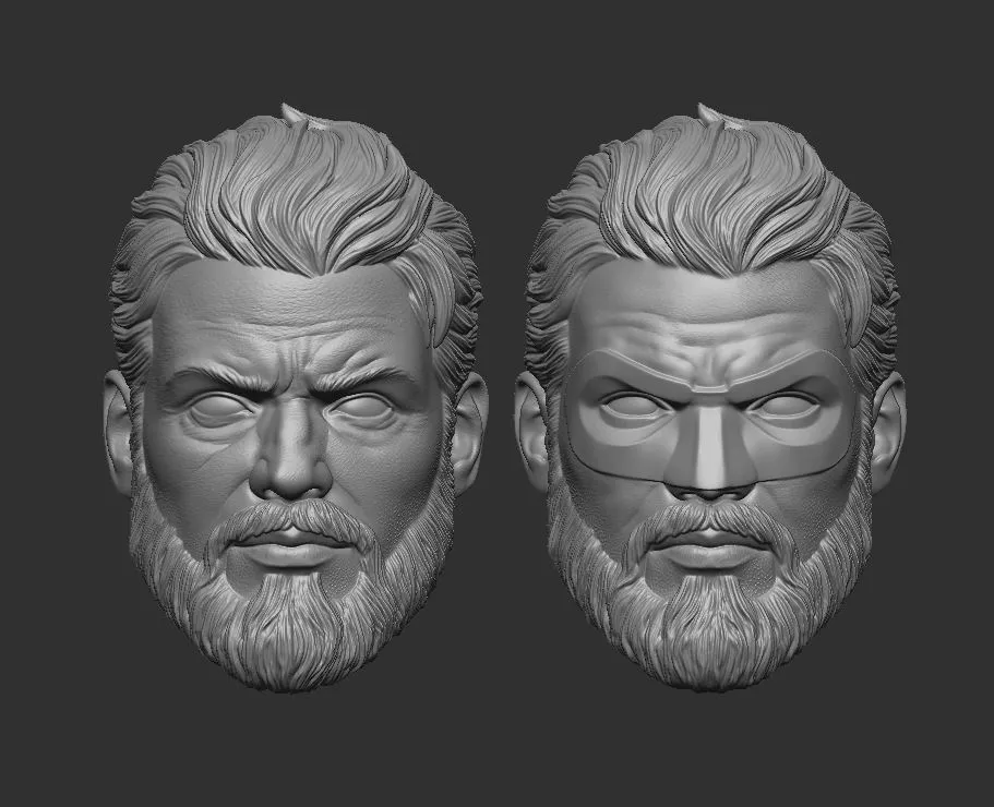 Alan Scott Headsculpt for Action Figures 3D print model