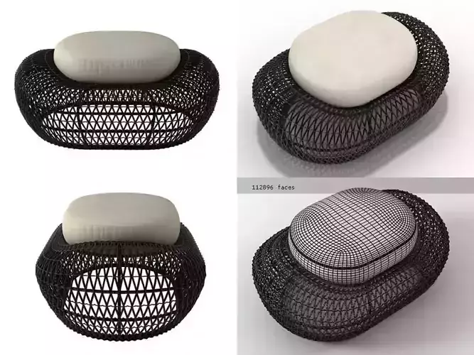 Balou Ottoman 3D model