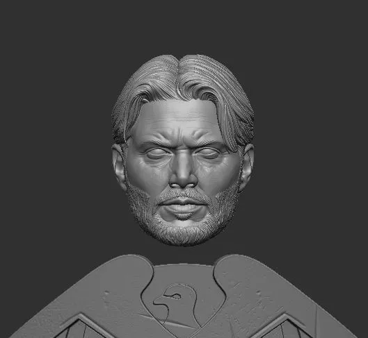 Soldier Boy Headsculpt with Shield 3D print model