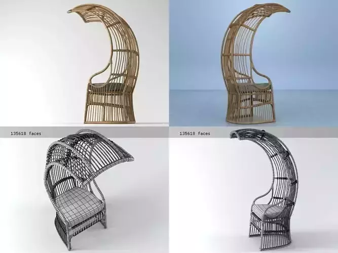 Cobra four different rattan chairs
