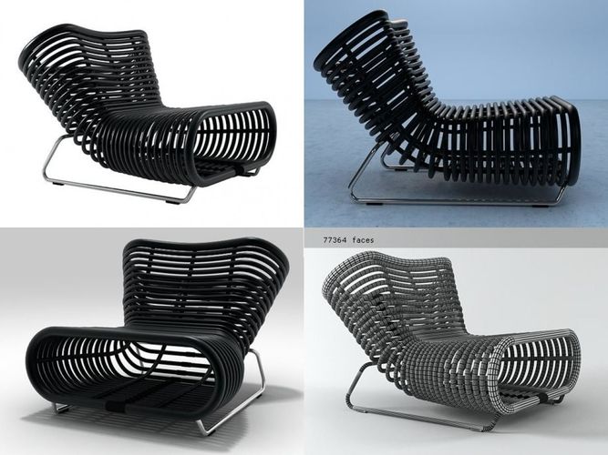 Kora lounge chair 3D model