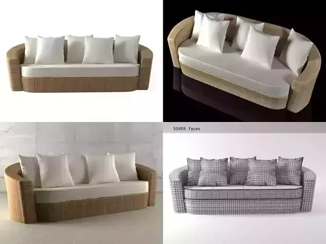 Hemisphere 3-Seater 3D model