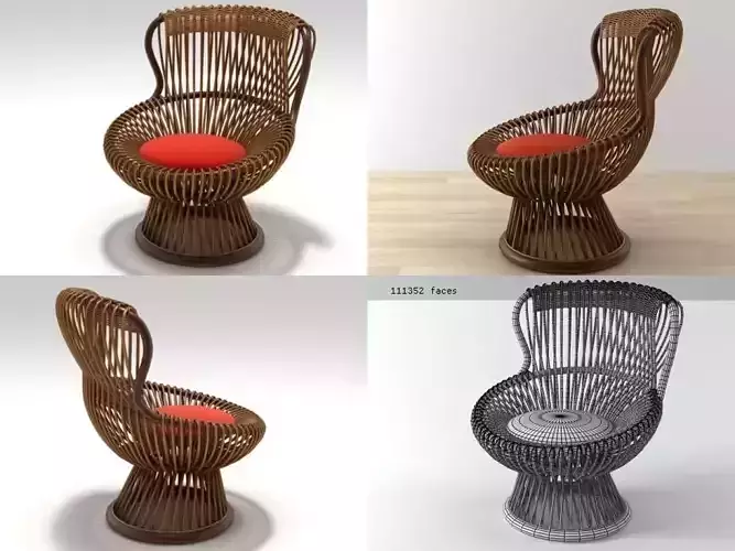 Margherita four different rattan chairs