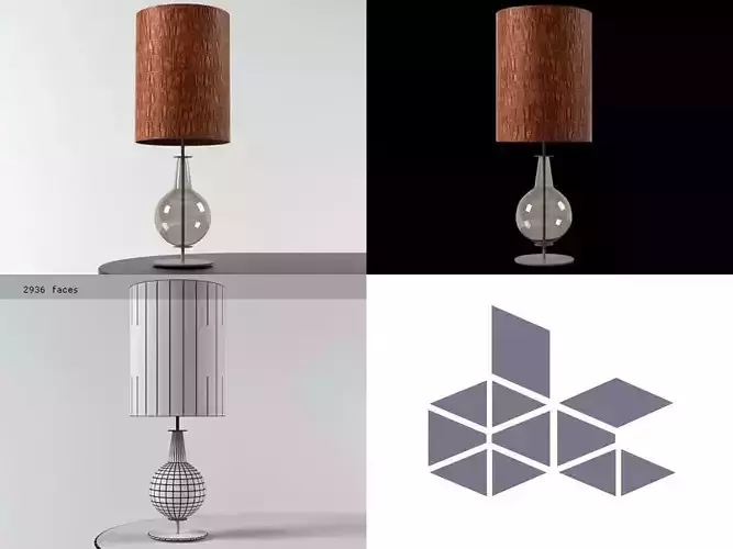 Desir table lamp with geometric design