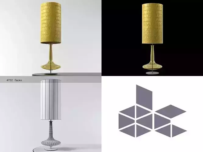 Pascia gold lamp with geometric design