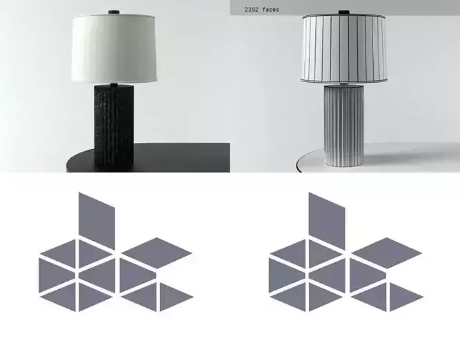 Fluted Flask Lamp ML1016 3D model