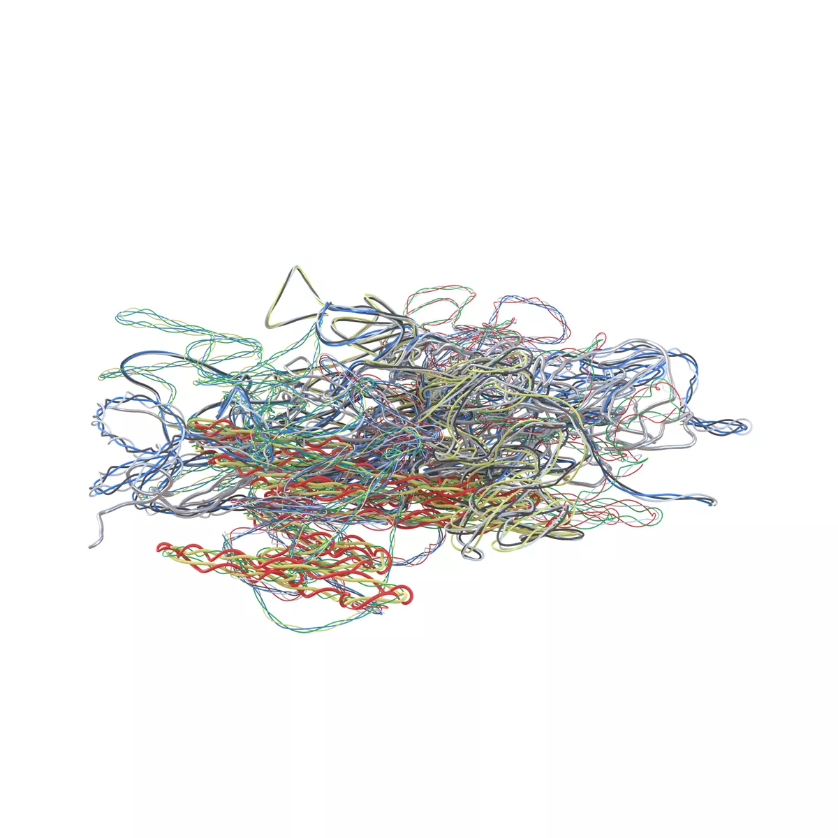 Pile of Colorful Plastic Cables 2 3D model