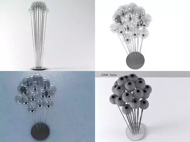 Sphere Floor Lamp 3D model