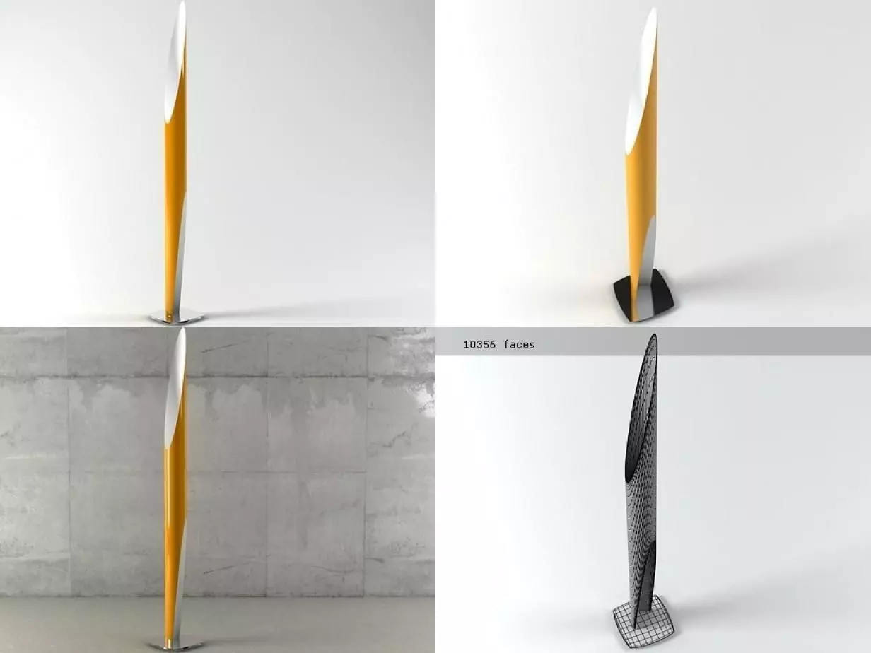 Shakti floor lamp designed 3D model_0