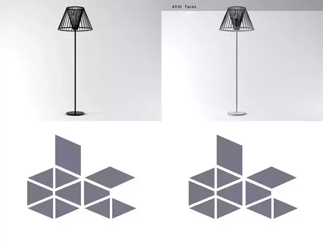 Filo floor lamp with two different logos