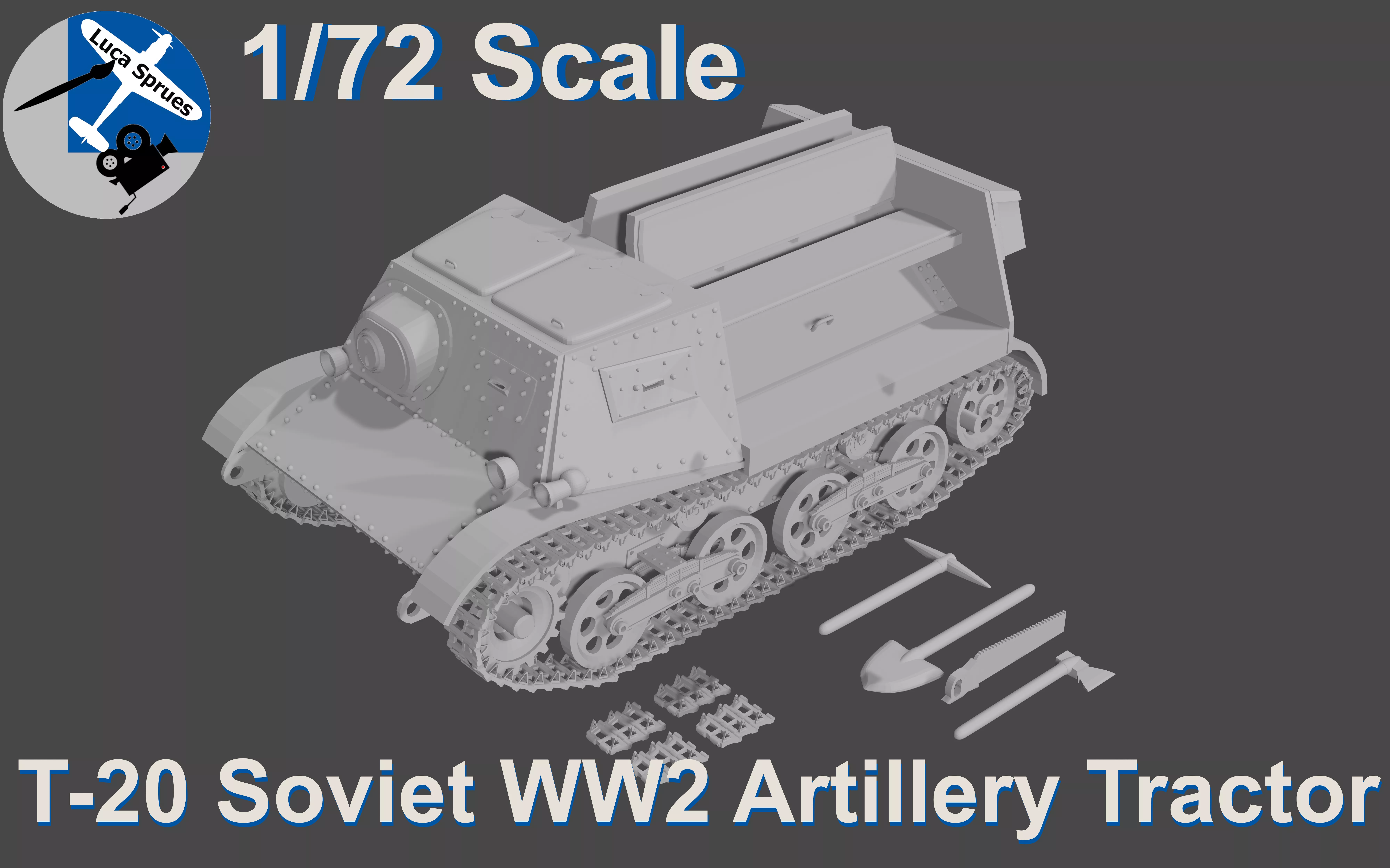 1-72 SCALE T-20 Komsomolets Soviet WW2 Armoured Tractor 3D print model