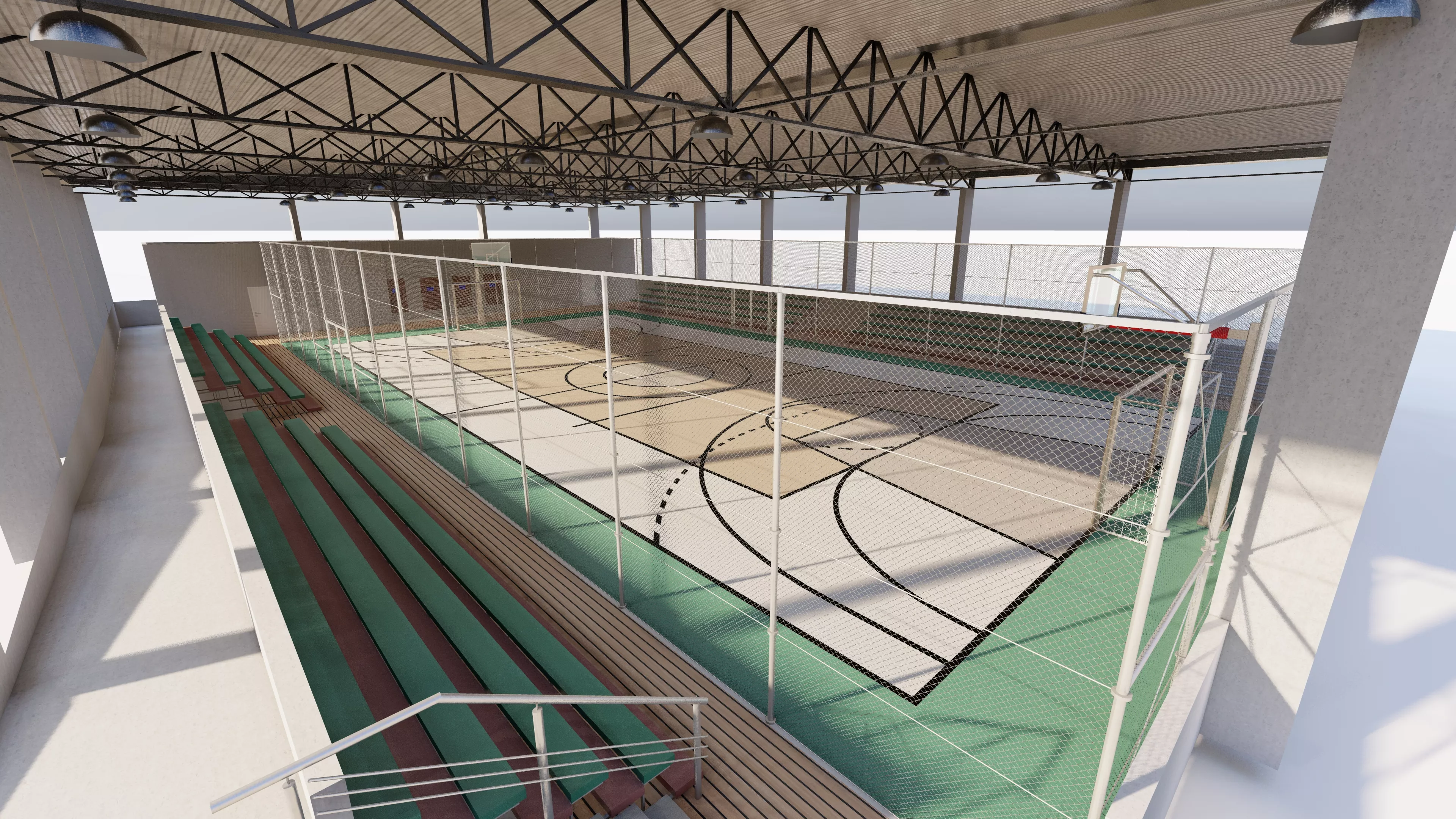 Basketball Stadium-Basketball football 3D model
