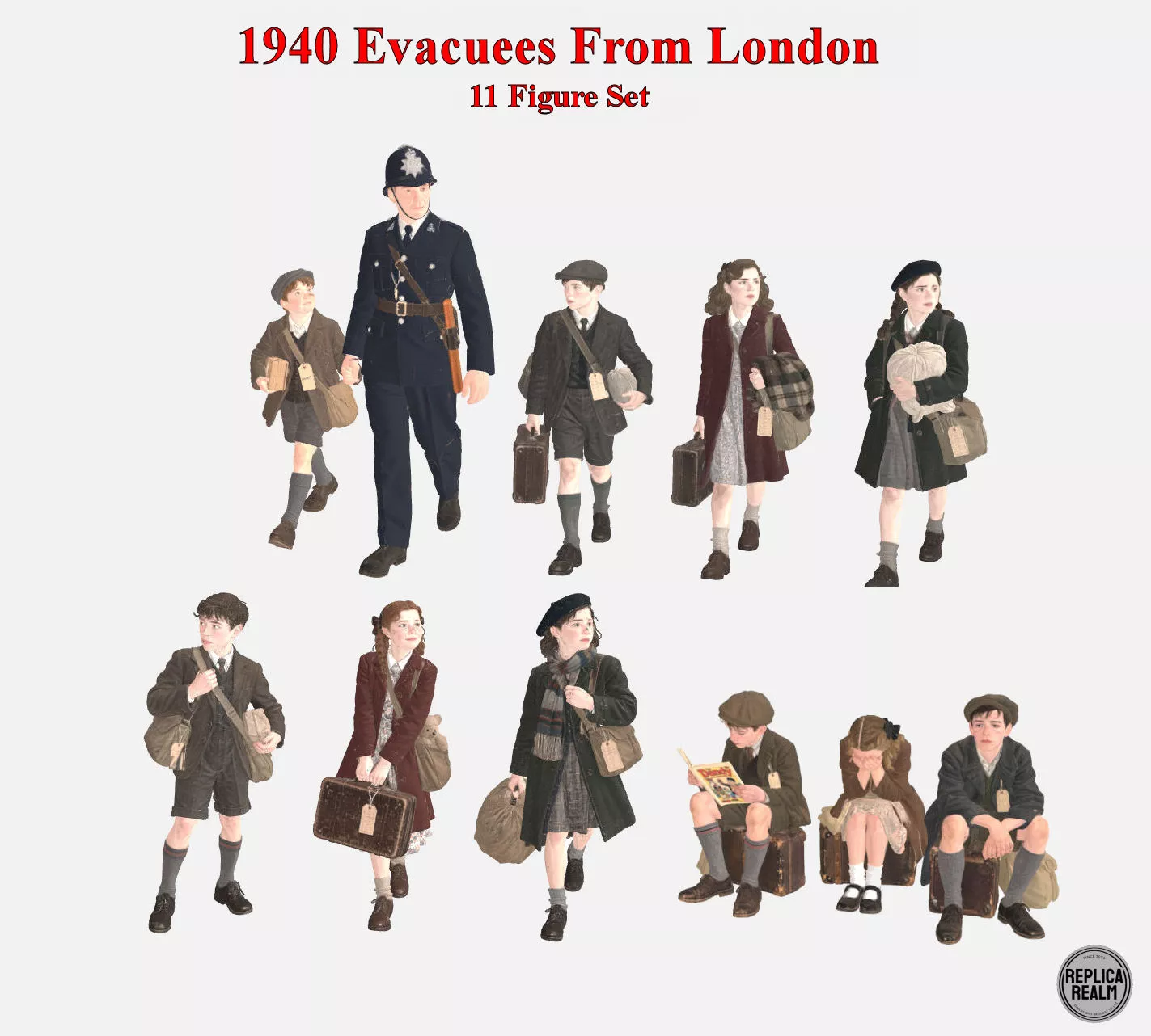 1940 Evacuees From London 3D print model