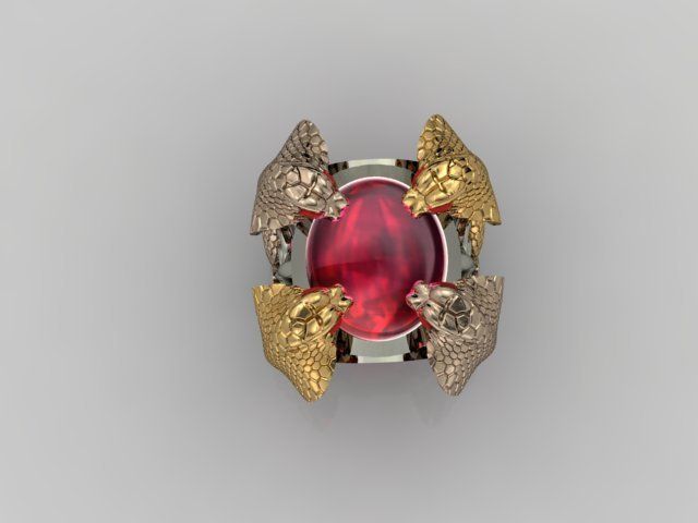 Cobra Snake Ring 3D print model_1