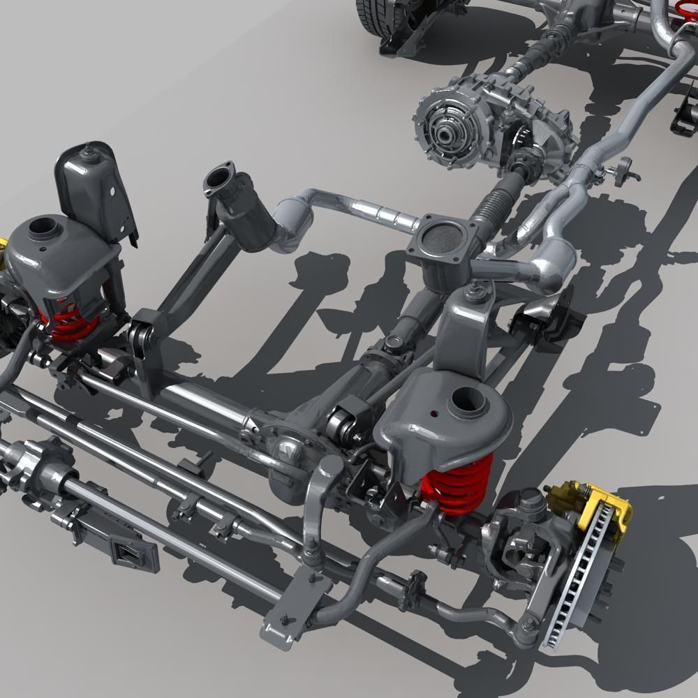 Suspension car 3D model_22