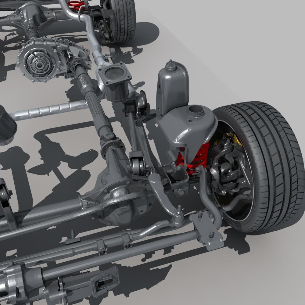 Suspension car 3D model_8