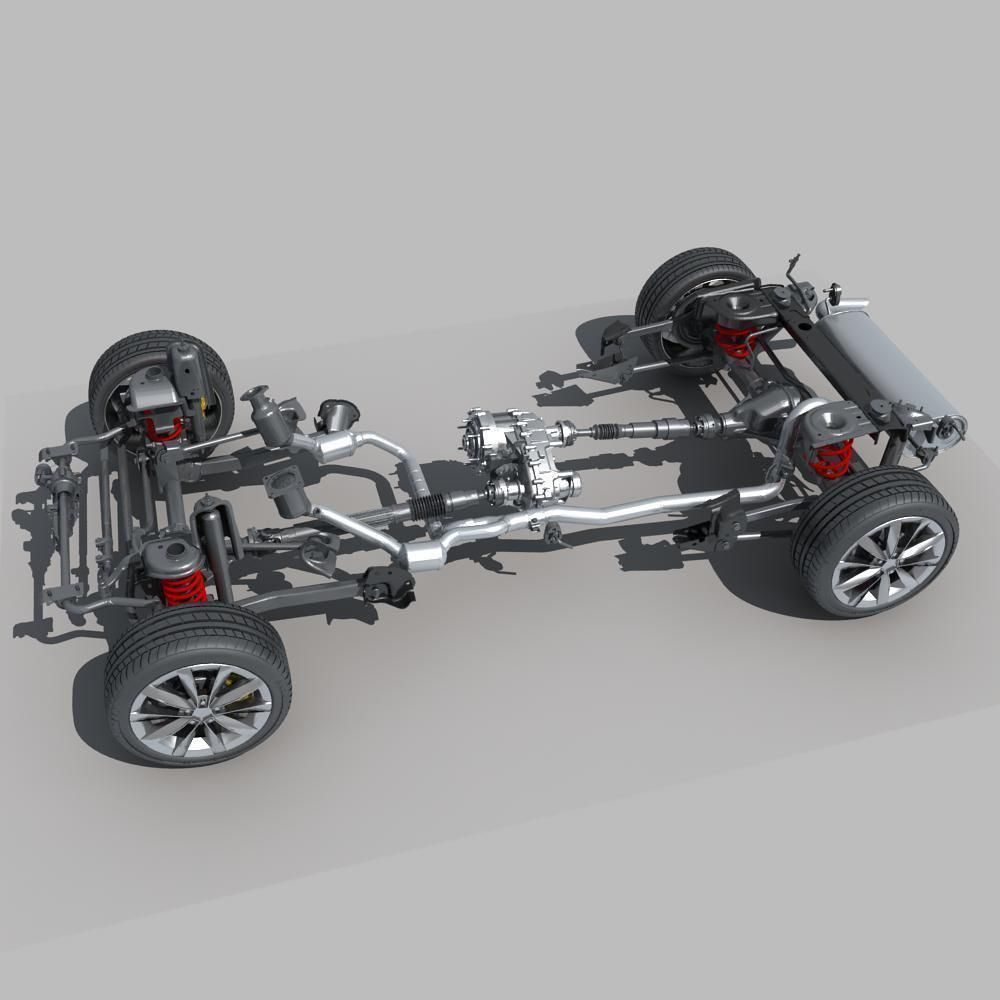 Suspension car 3D model_1
