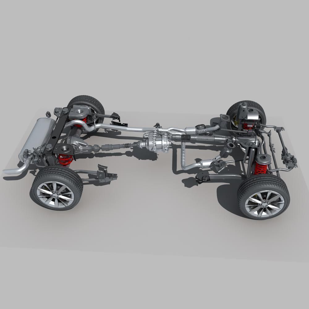 Suspension car 3D model_4