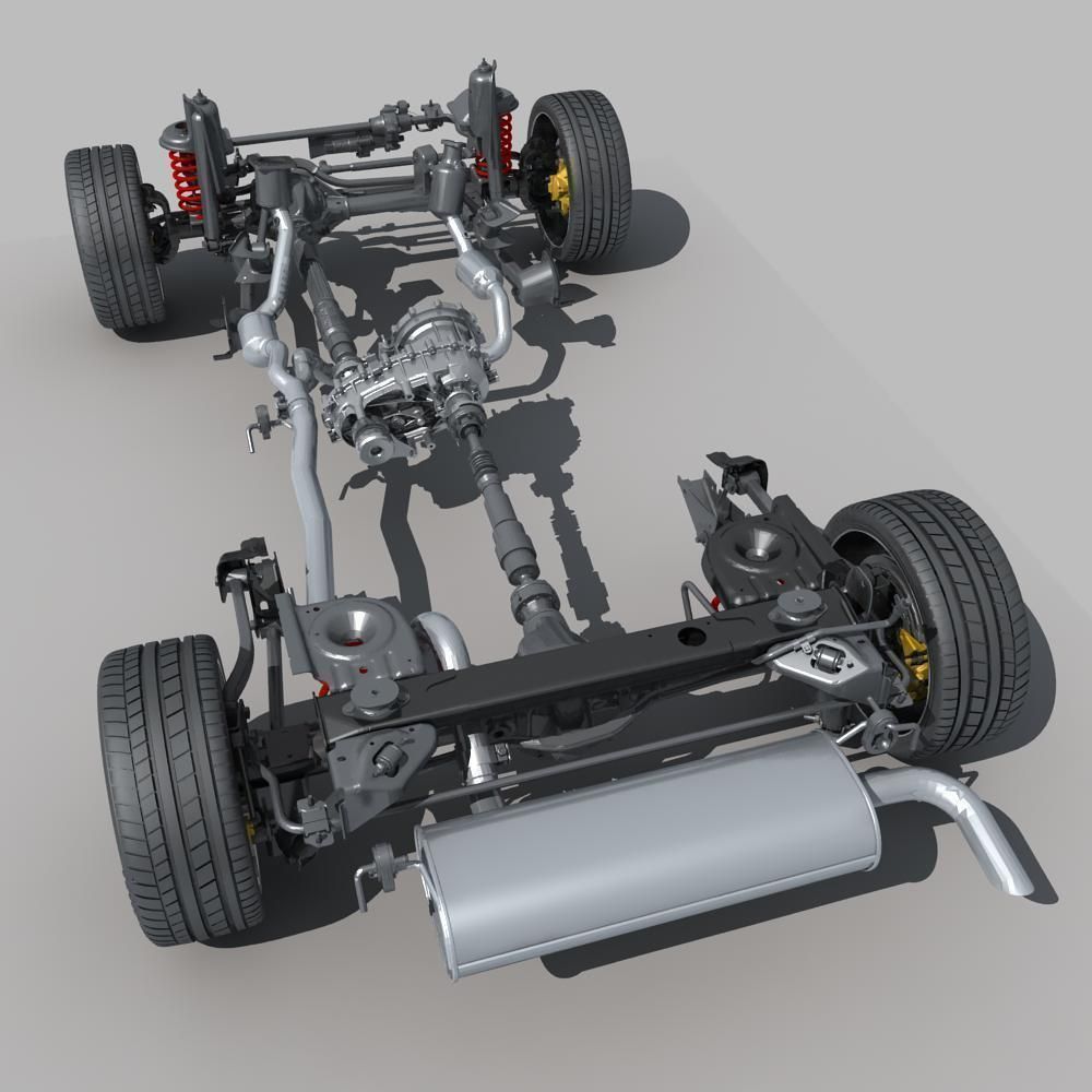 Suspension car 3D model_3