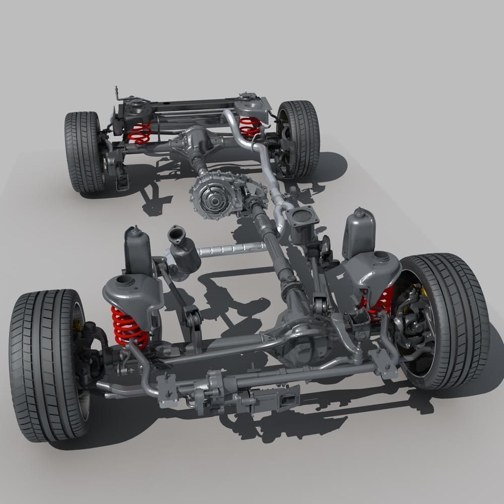 Suspension car 3D model_5