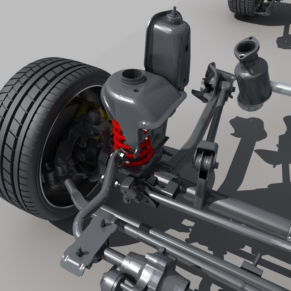 Suspension car 3D model_7