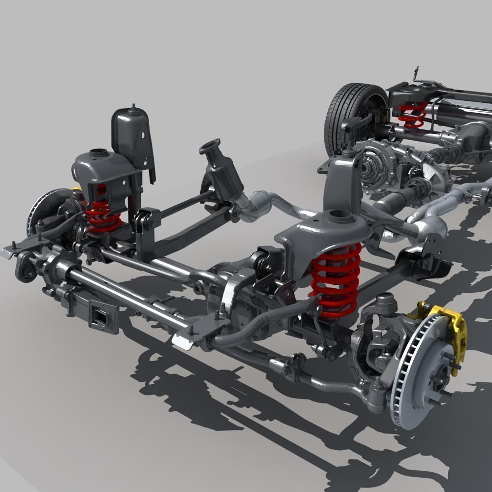 Suspension car 3D model_20