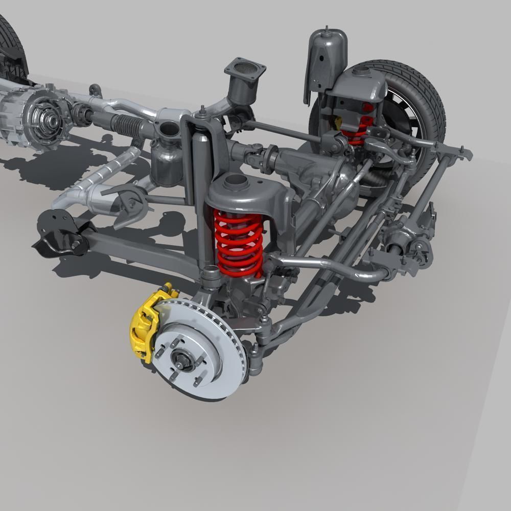 Suspension car 3D model_17