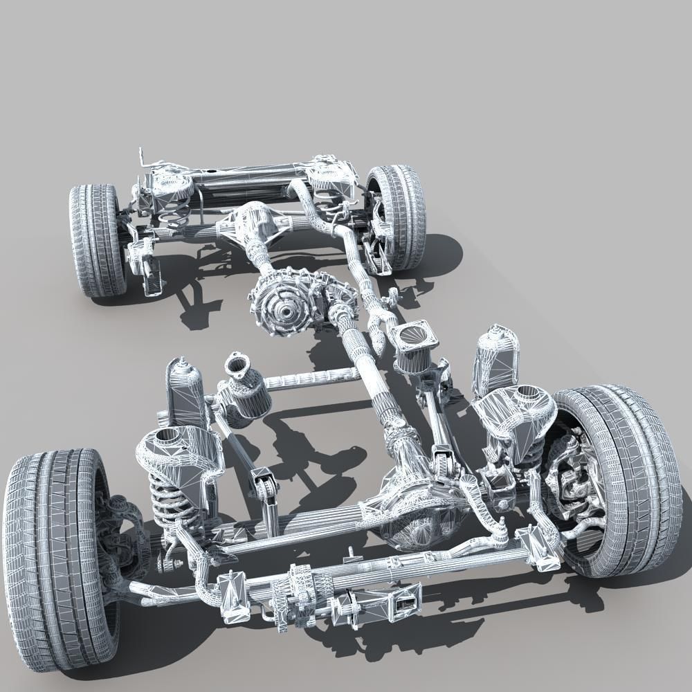Suspension 3D Model MAX OBJ