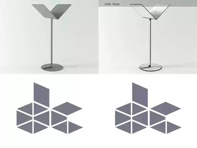 Mono D logo design for floor lamp