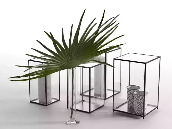 Palm Leaf with Candles