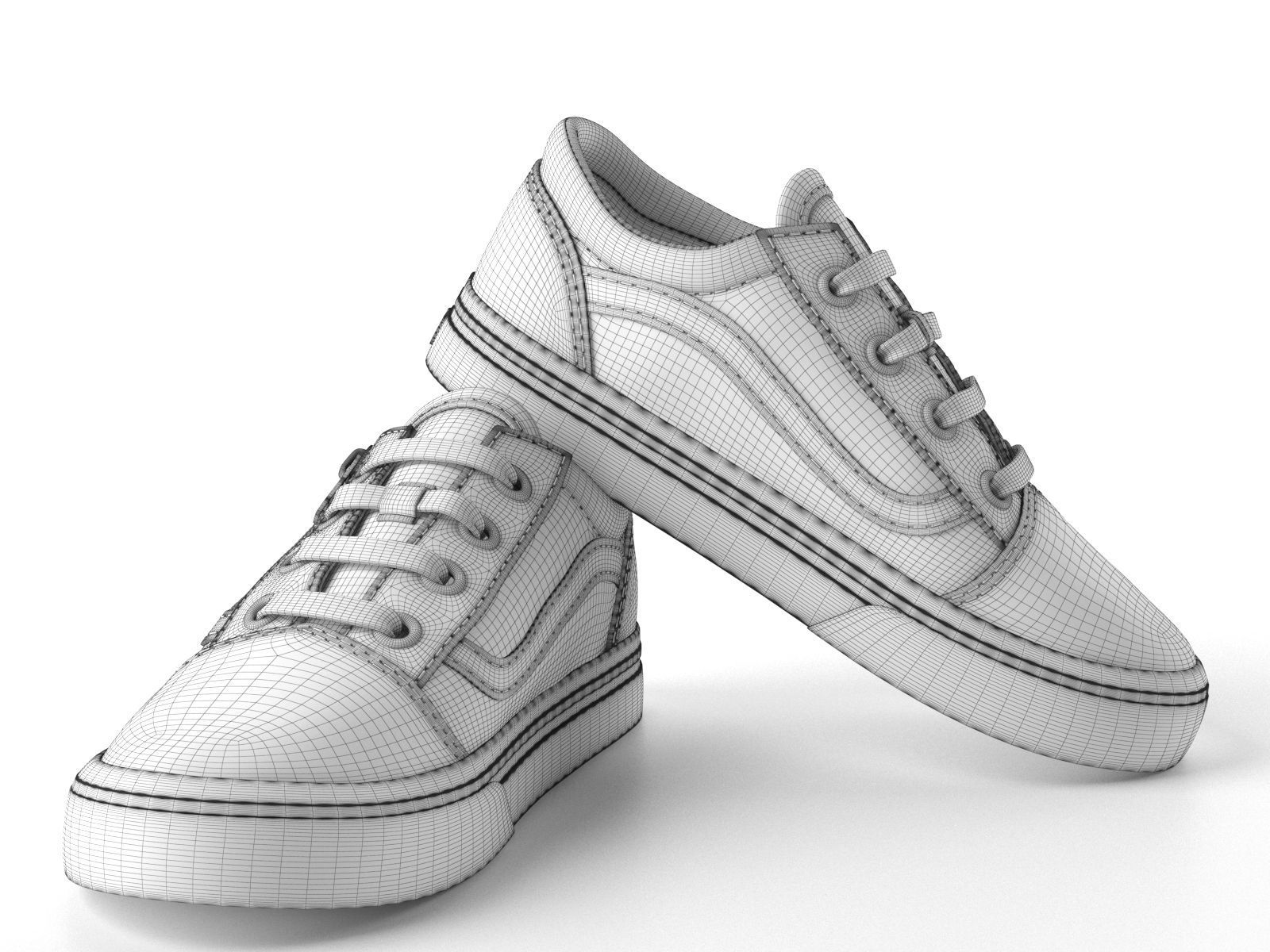 Toddler Polka Dot Skool Zip Shoes 3D model_2