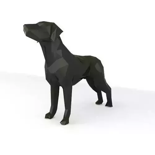 Dog Lowpoly labrador Low-poly 3D model