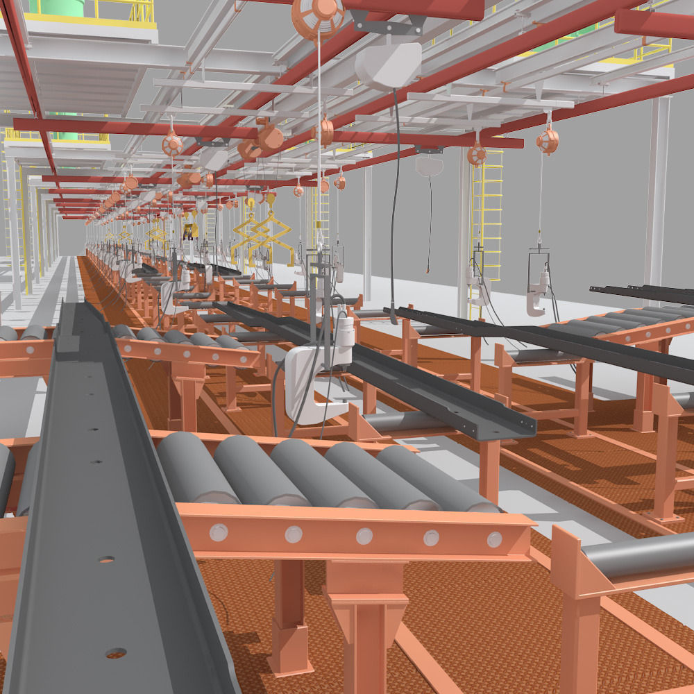 Factory Interrior Scene  3D model_31