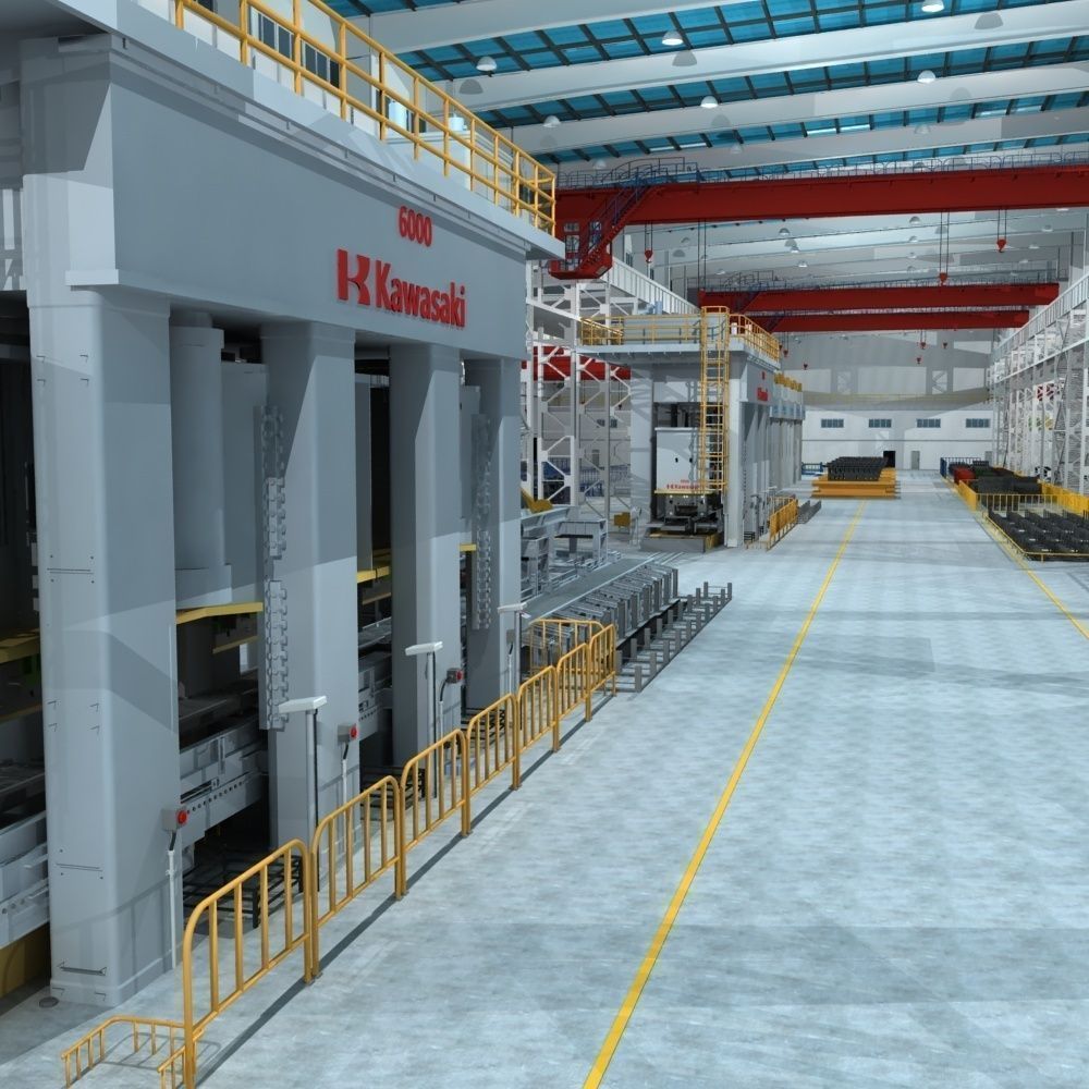 Factory Interrior Scene  3D model_2