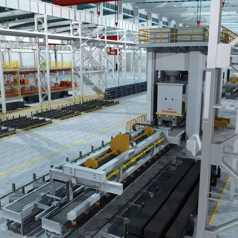 Factory Interrior Scene  3D model_0